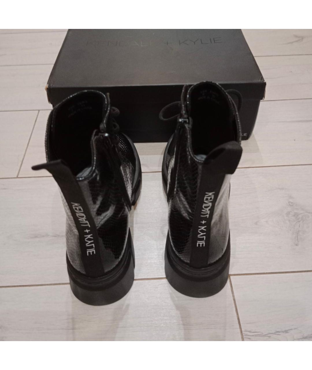 KENDALL + KYLIE Черные кожаные ботинки, фото 4