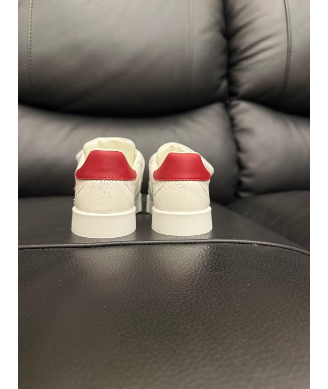 DOLCE & GABBANA KIDS Белые кожаные кеды, фото 4