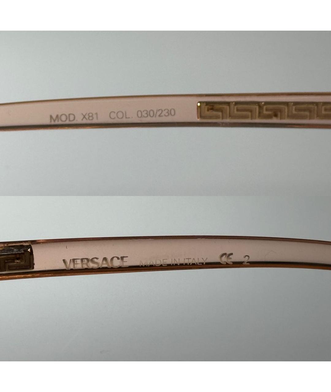 VERSACE Розовые пластиковые солнцезащитные очки, фото 5