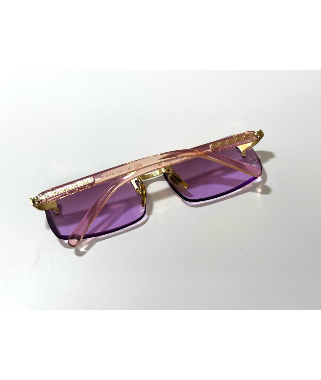 VERSACE Розовые пластиковые солнцезащитные очки, фото 2