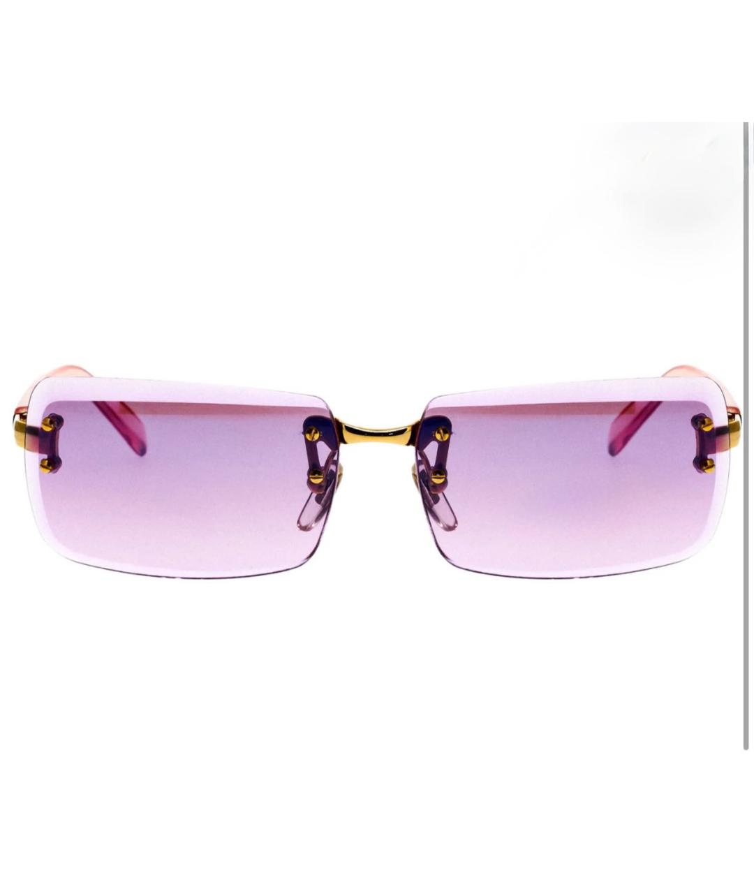 VERSACE Розовые пластиковые солнцезащитные очки, фото 9