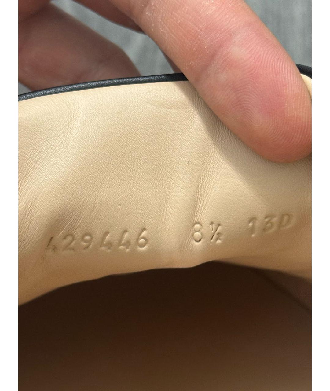 GUCCI Черные кожаные низкие кроссовки / кеды, фото 6