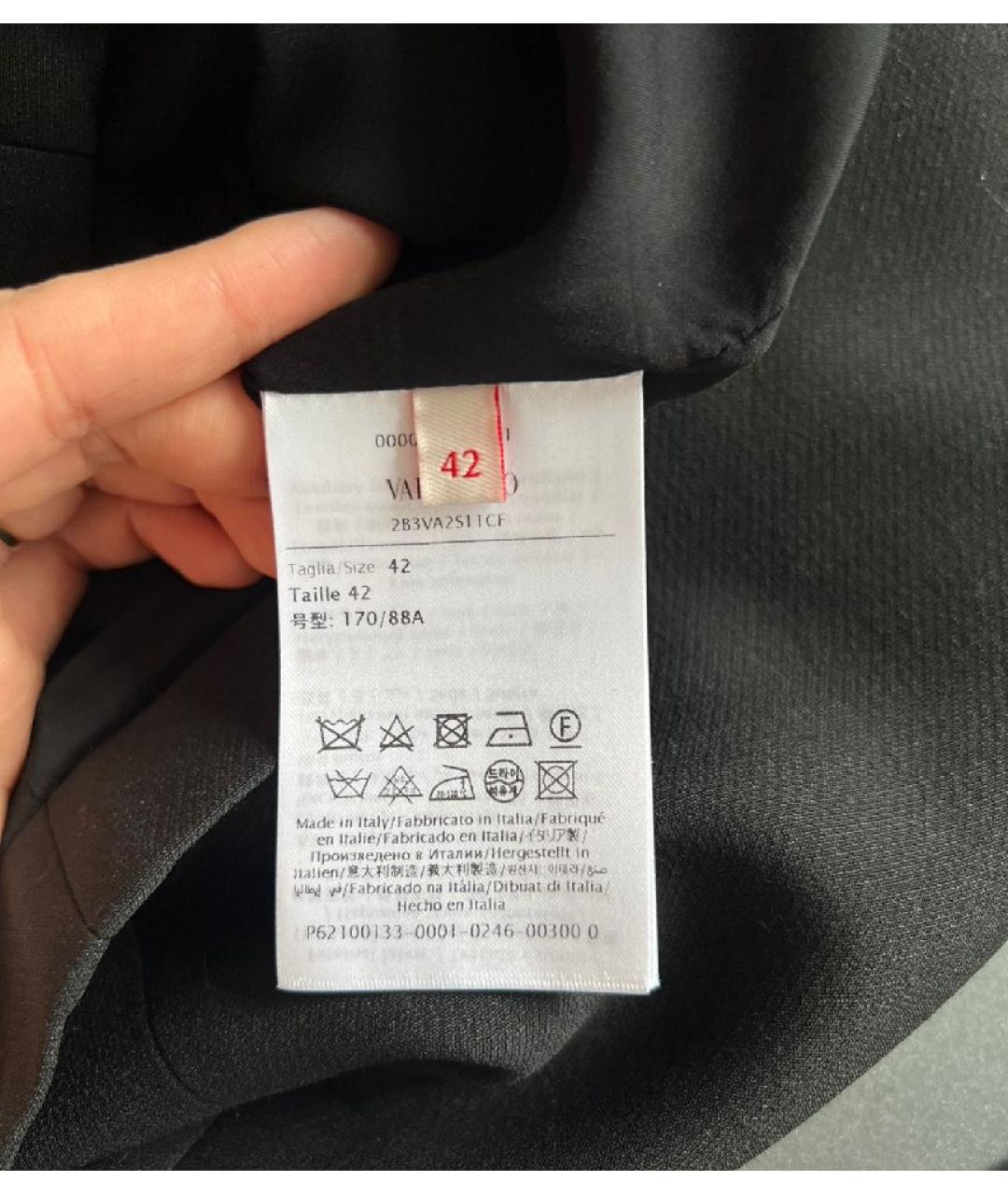 VALENTINO Черное хлопковое платье, фото 7