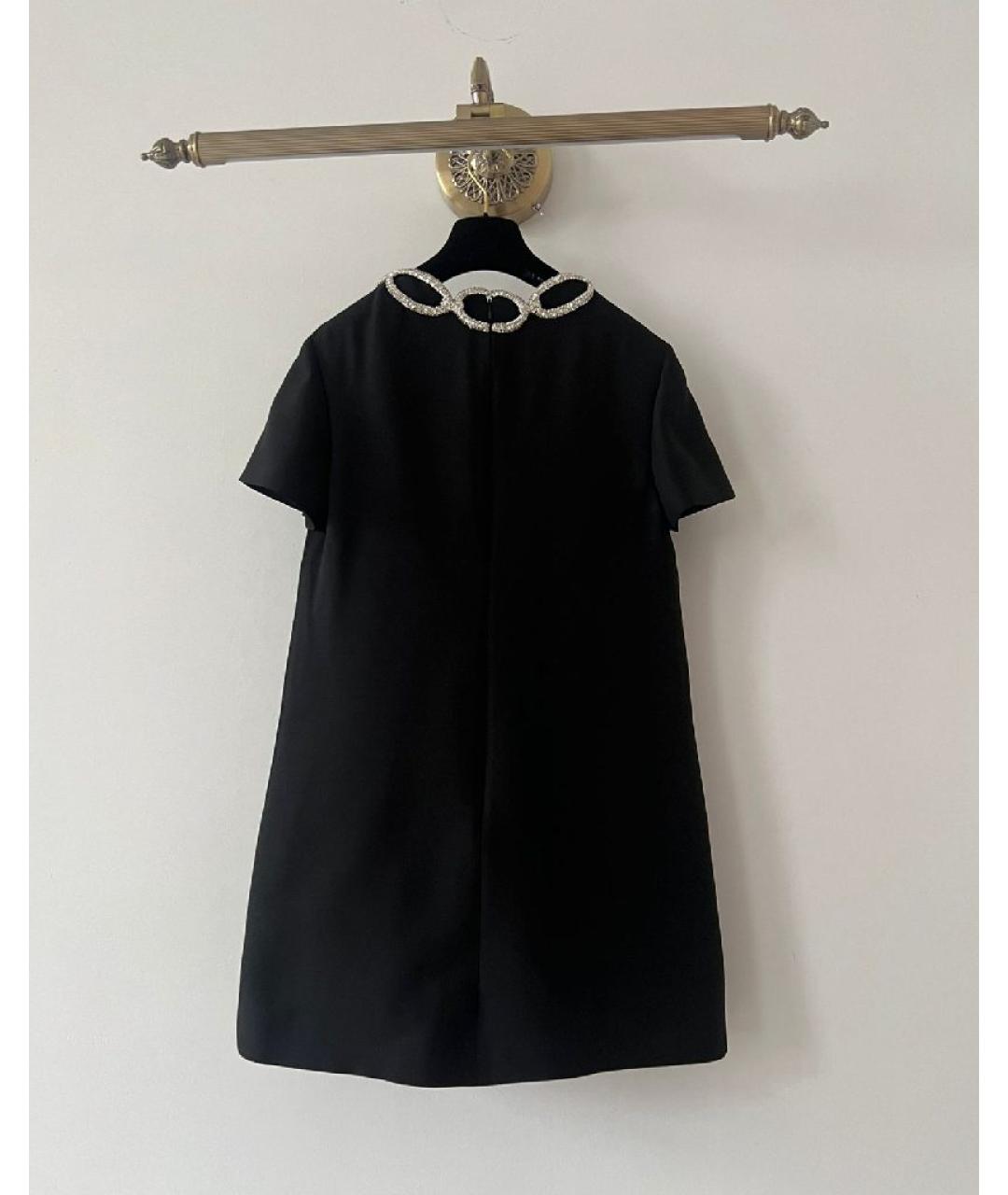 VALENTINO Черное хлопковое платье, фото 2