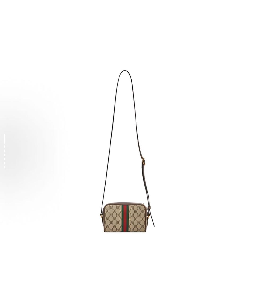 GUCCI Бежевая тканевая сумка через плечо, фото 3