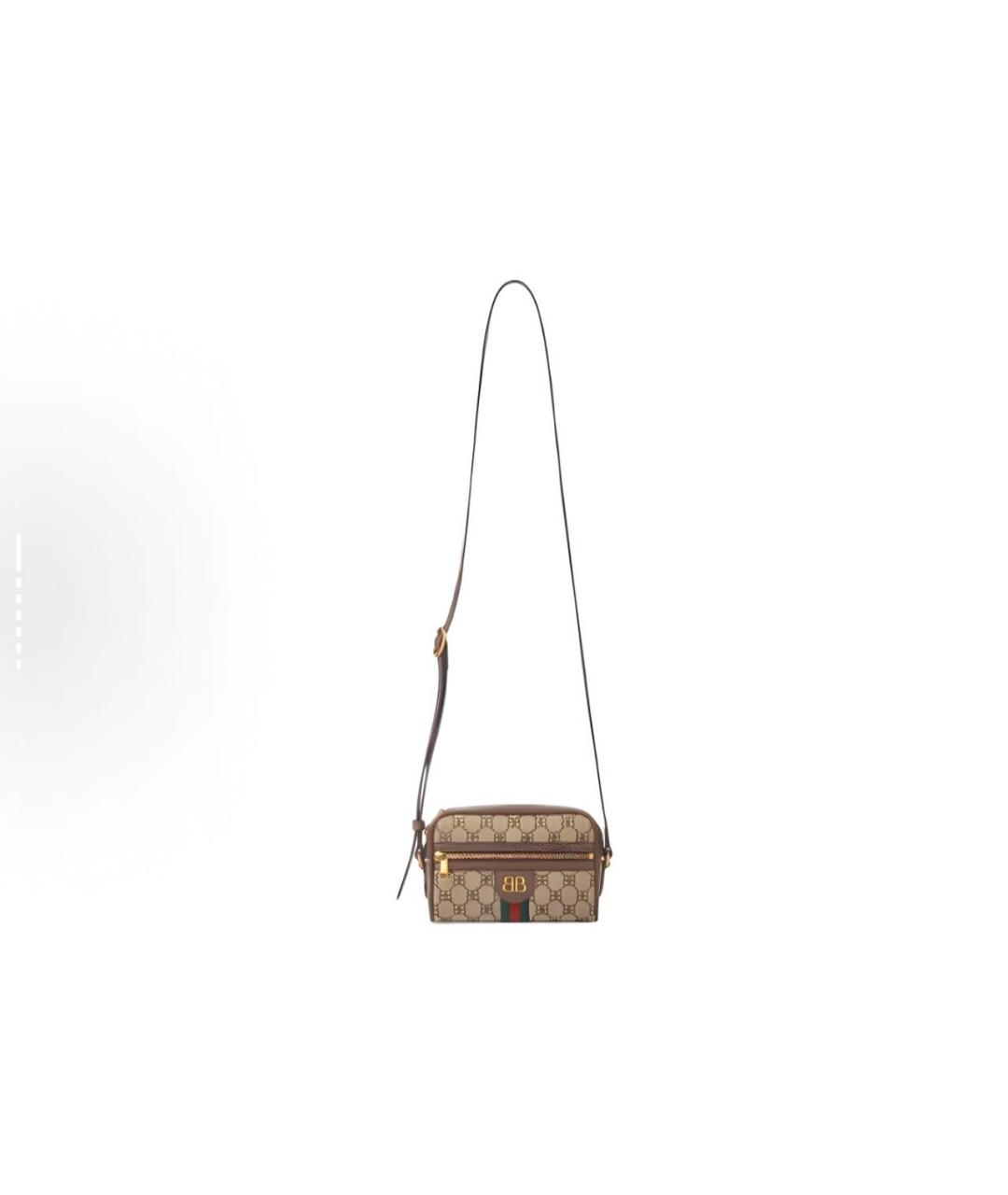 GUCCI Бежевая тканевая сумка через плечо, фото 5