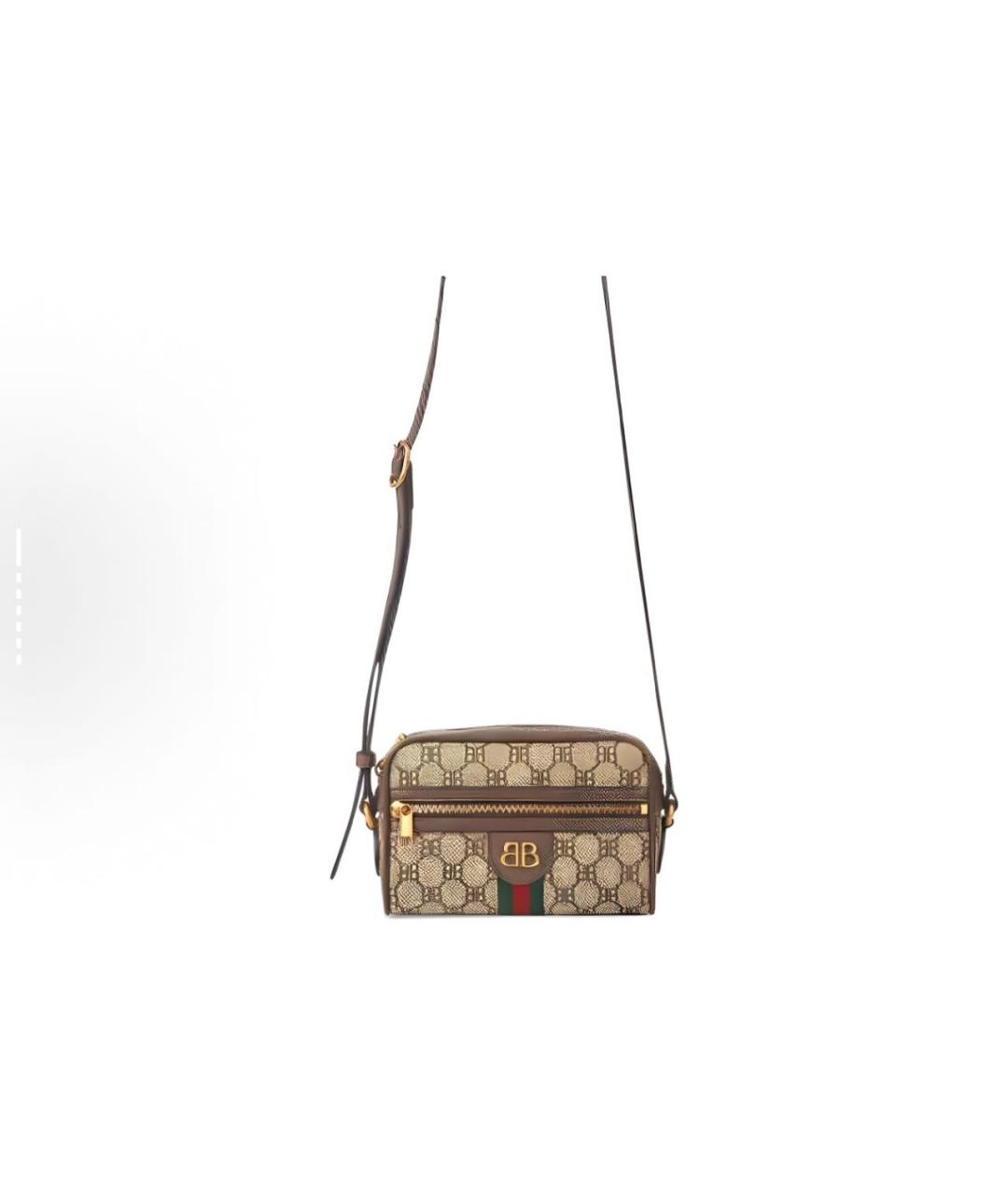 GUCCI Бежевая тканевая сумка через плечо, фото 6