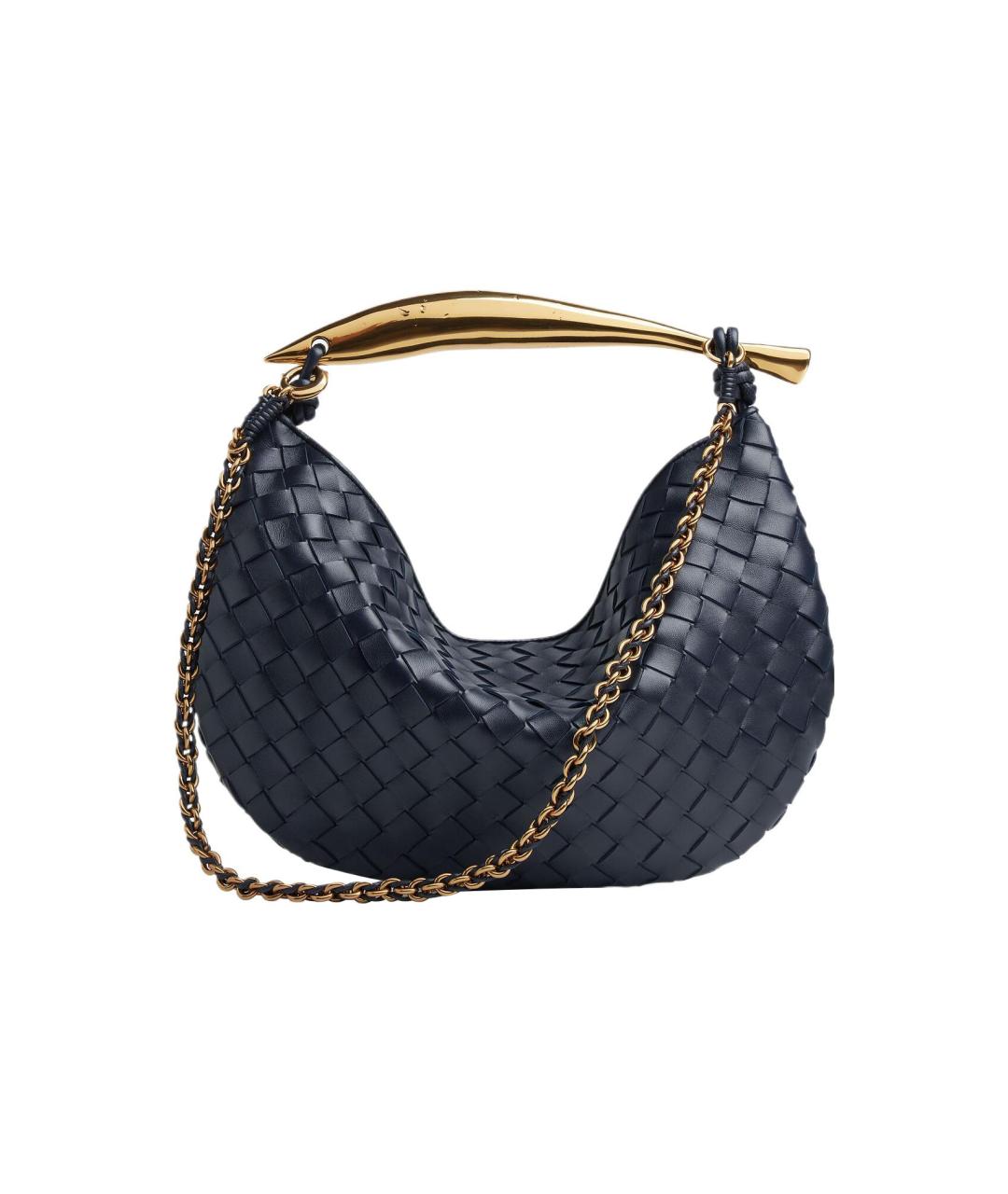 BOTTEGA VENETA Темно-синяя сумка с короткими ручками, фото 3