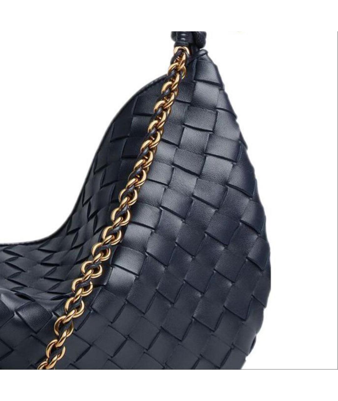 BOTTEGA VENETA Темно-синяя сумка с короткими ручками, фото 5