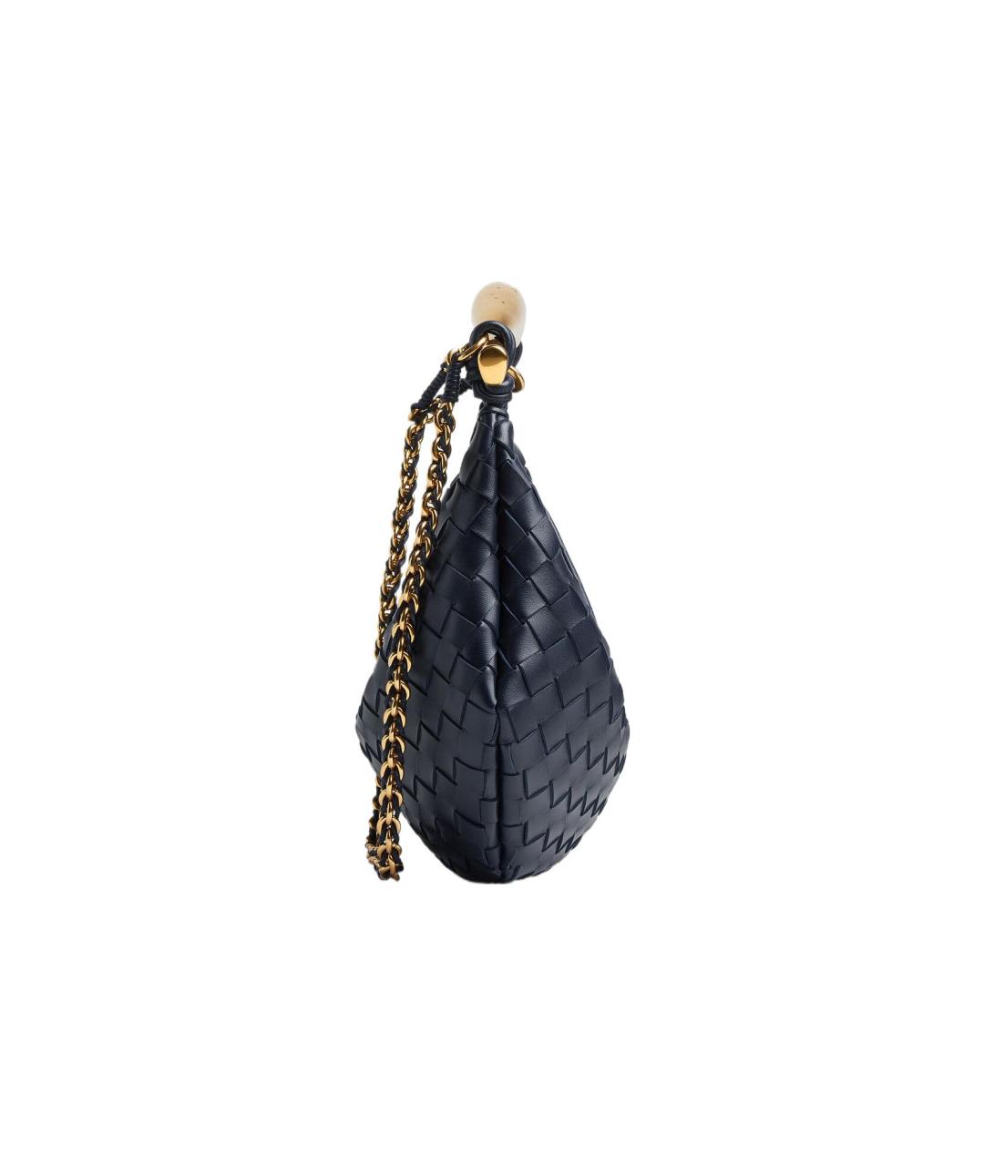 BOTTEGA VENETA Темно-синяя сумка с короткими ручками, фото 2