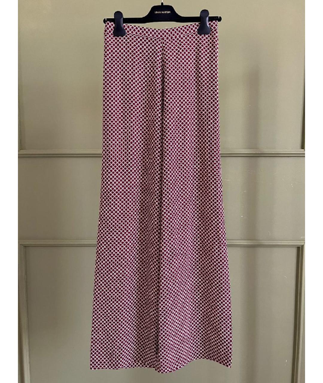 STELLA MCCARTNEY Бордовые шелковые брюки широкие, фото 2