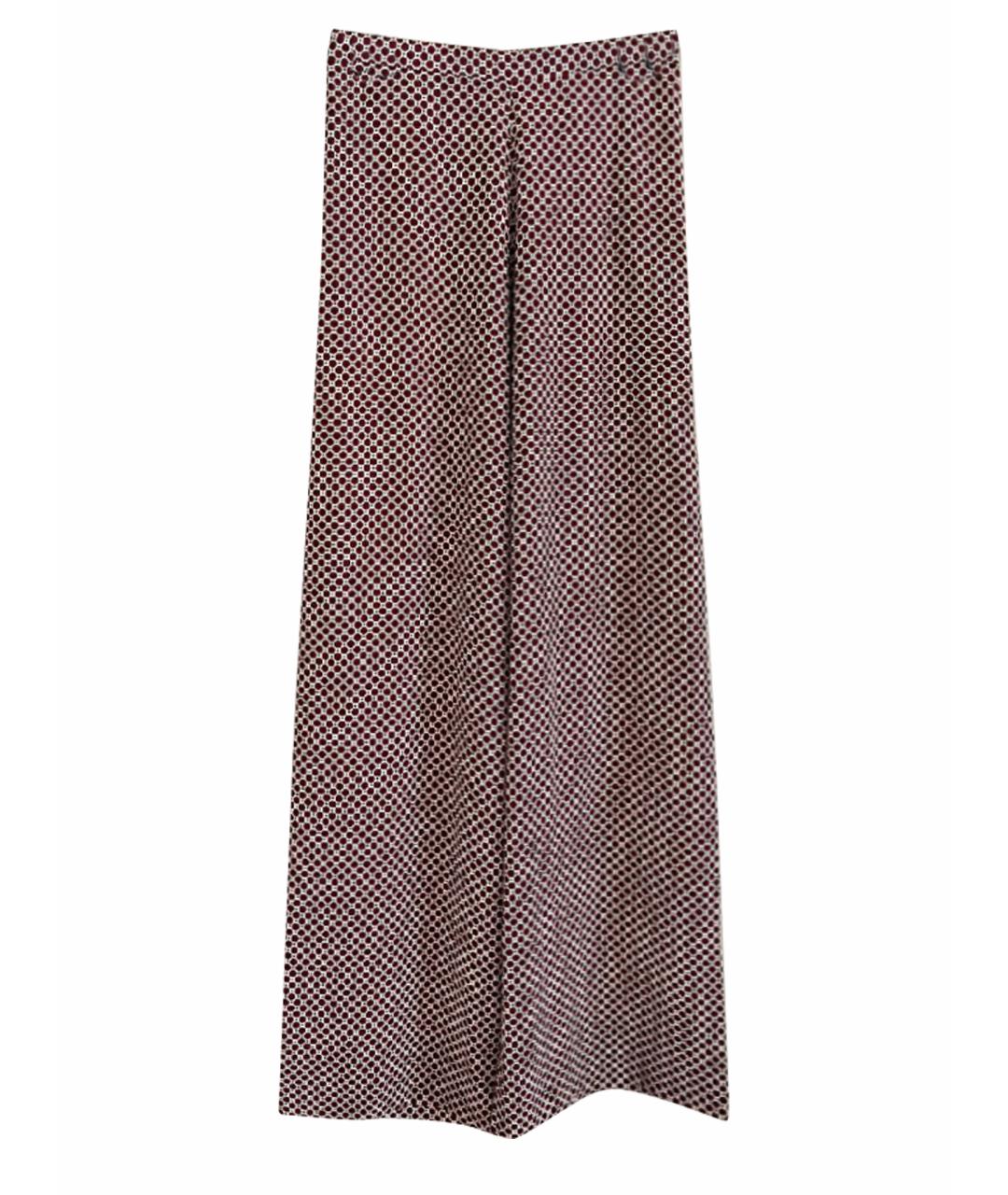 STELLA MCCARTNEY Бордовые шелковые брюки широкие, фото 1