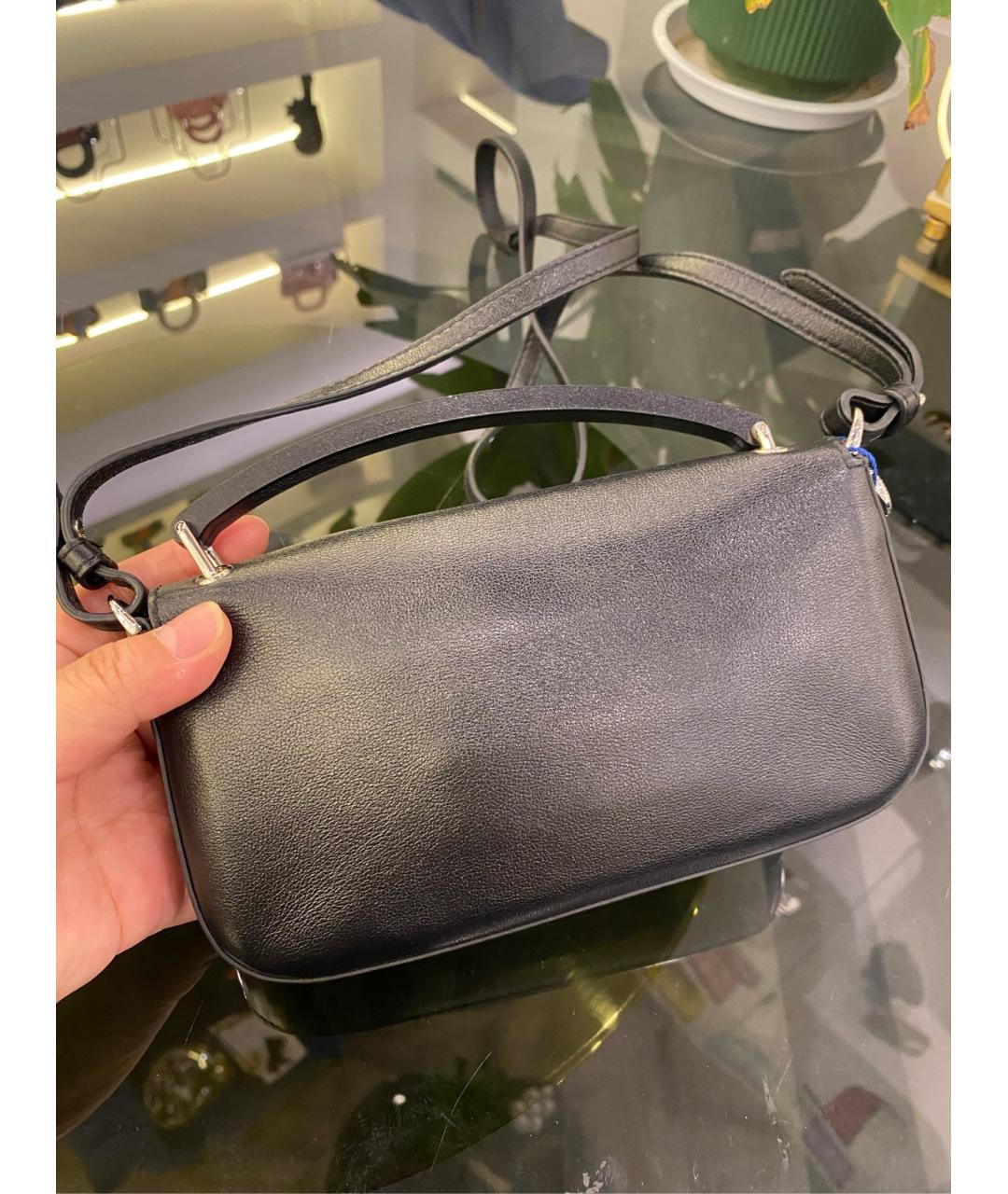 FENDI Черная кожаная сумка через плечо, фото 3