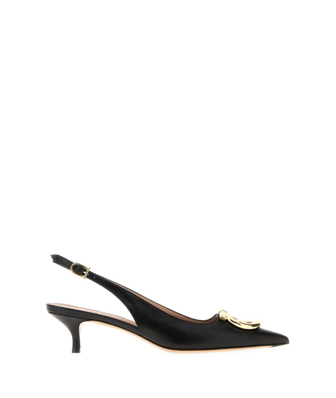 FERRAGAMO Черные кожаные туфли, фото 1
