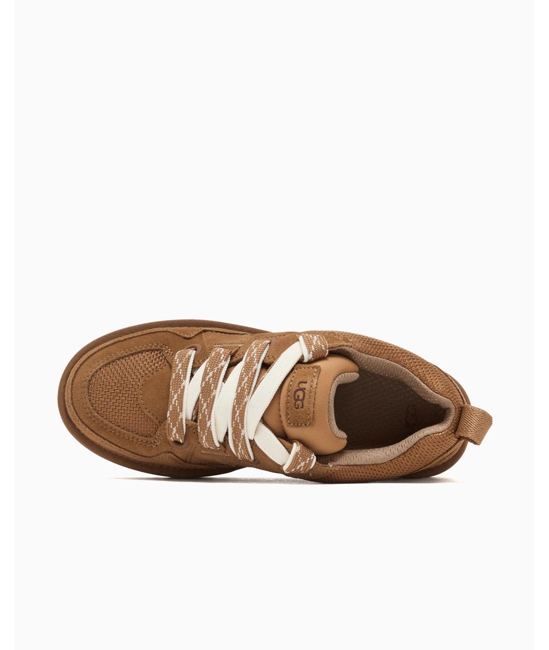 UGG AUSTRALIA Коричневые замшевые кеды, фото 3