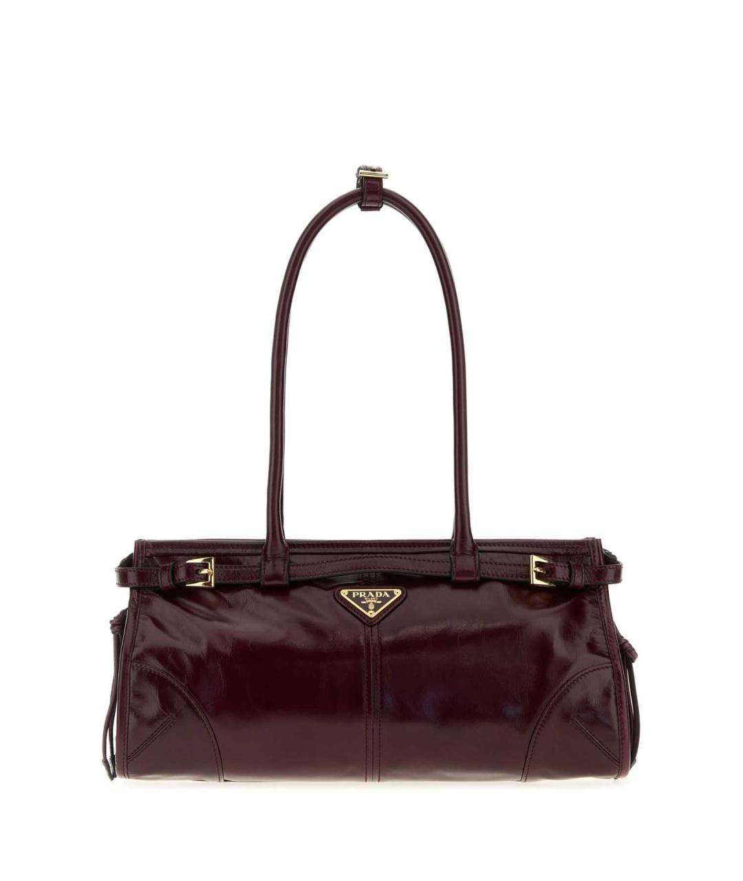 PRADA Бордовая кожаная сумка тоут, фото 1