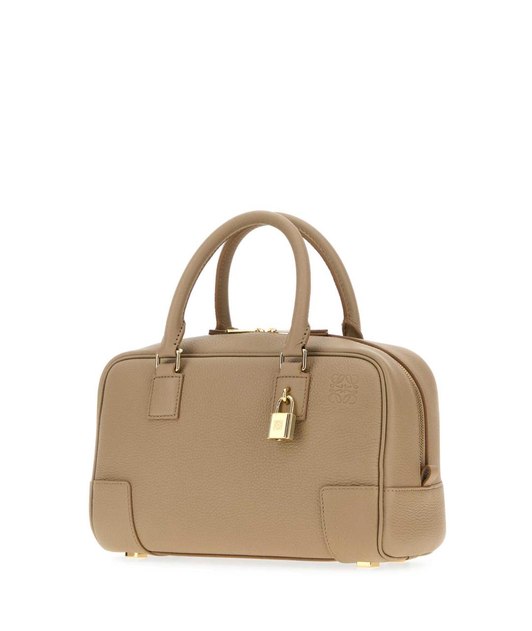 LOEWE Бежевая кожаная сумка тоут, фото 2