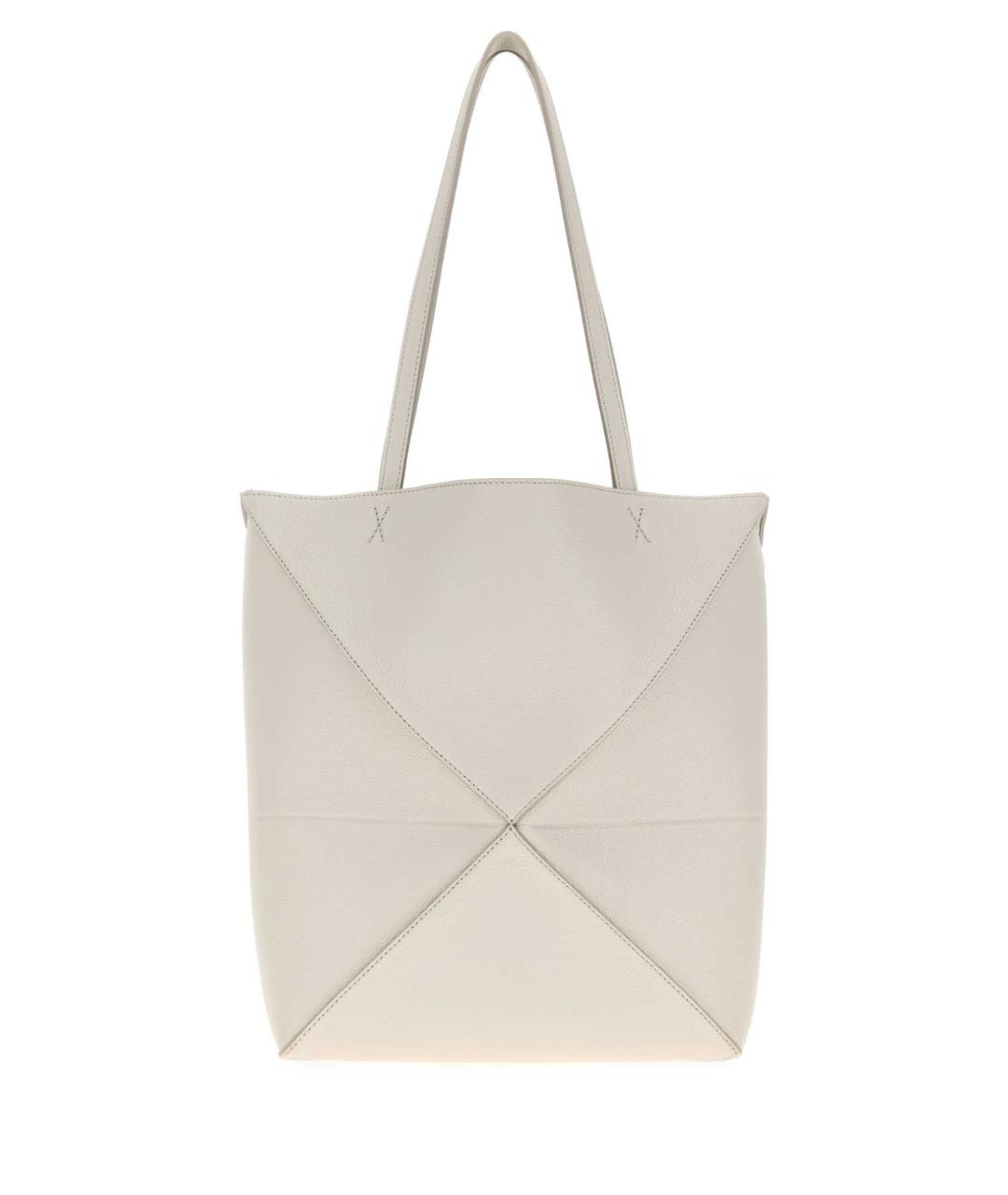 LOEWE Белая кожаная сумка тоут, фото 3