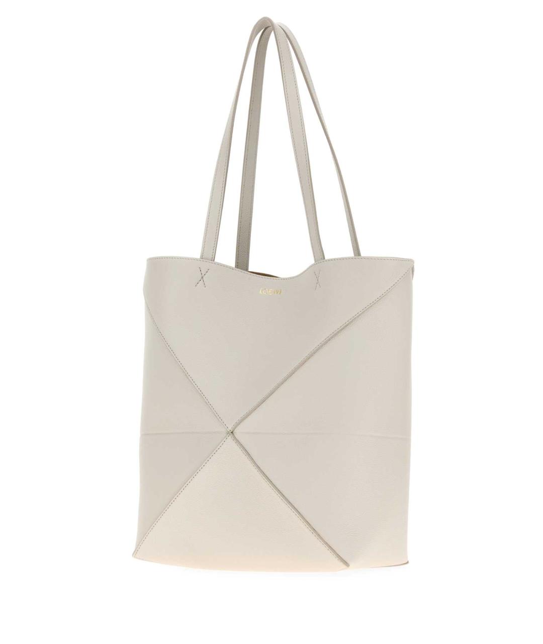 LOEWE Белая кожаная сумка тоут, фото 2