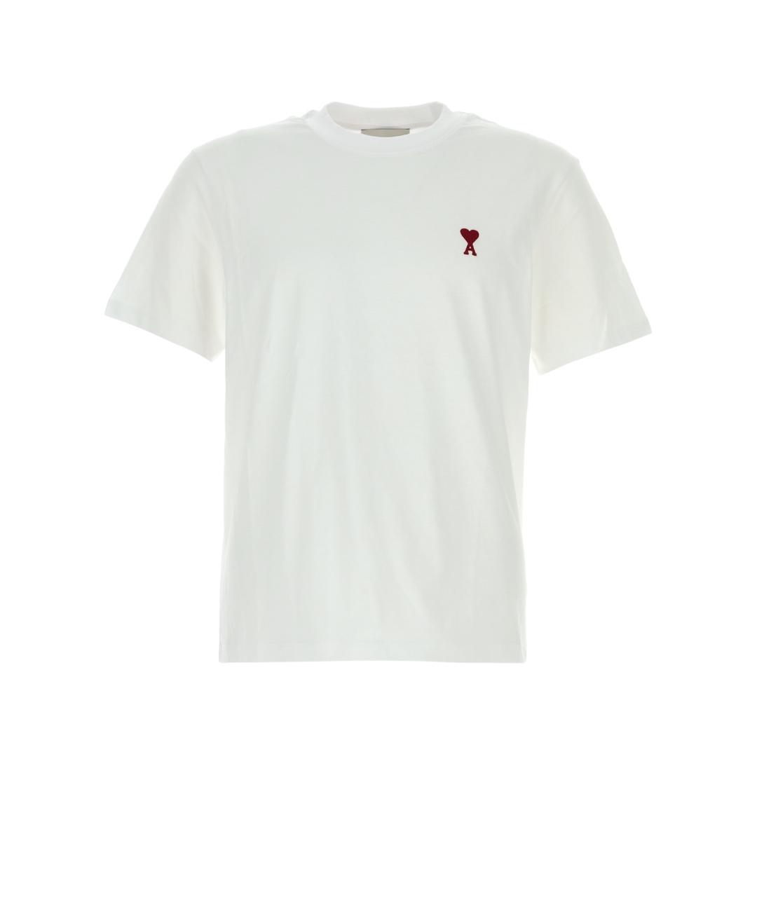 Ami Paris Белая хлопковая футболка, фото 1