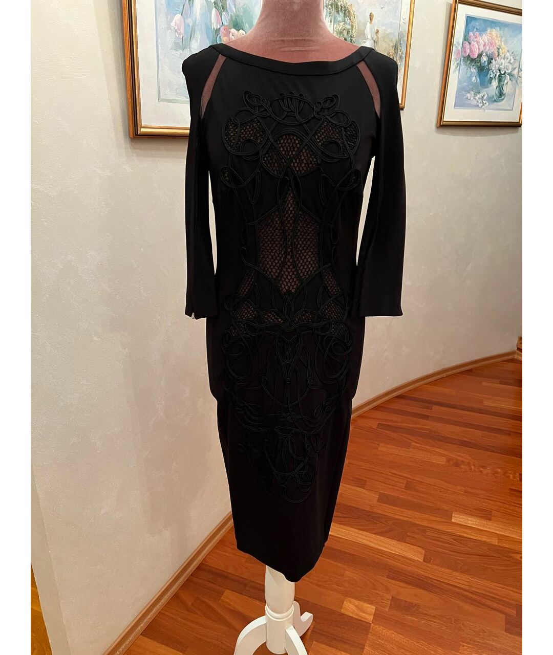 ZUHAIR MURAD Черное полиэстеровое коктейльное платье, фото 5