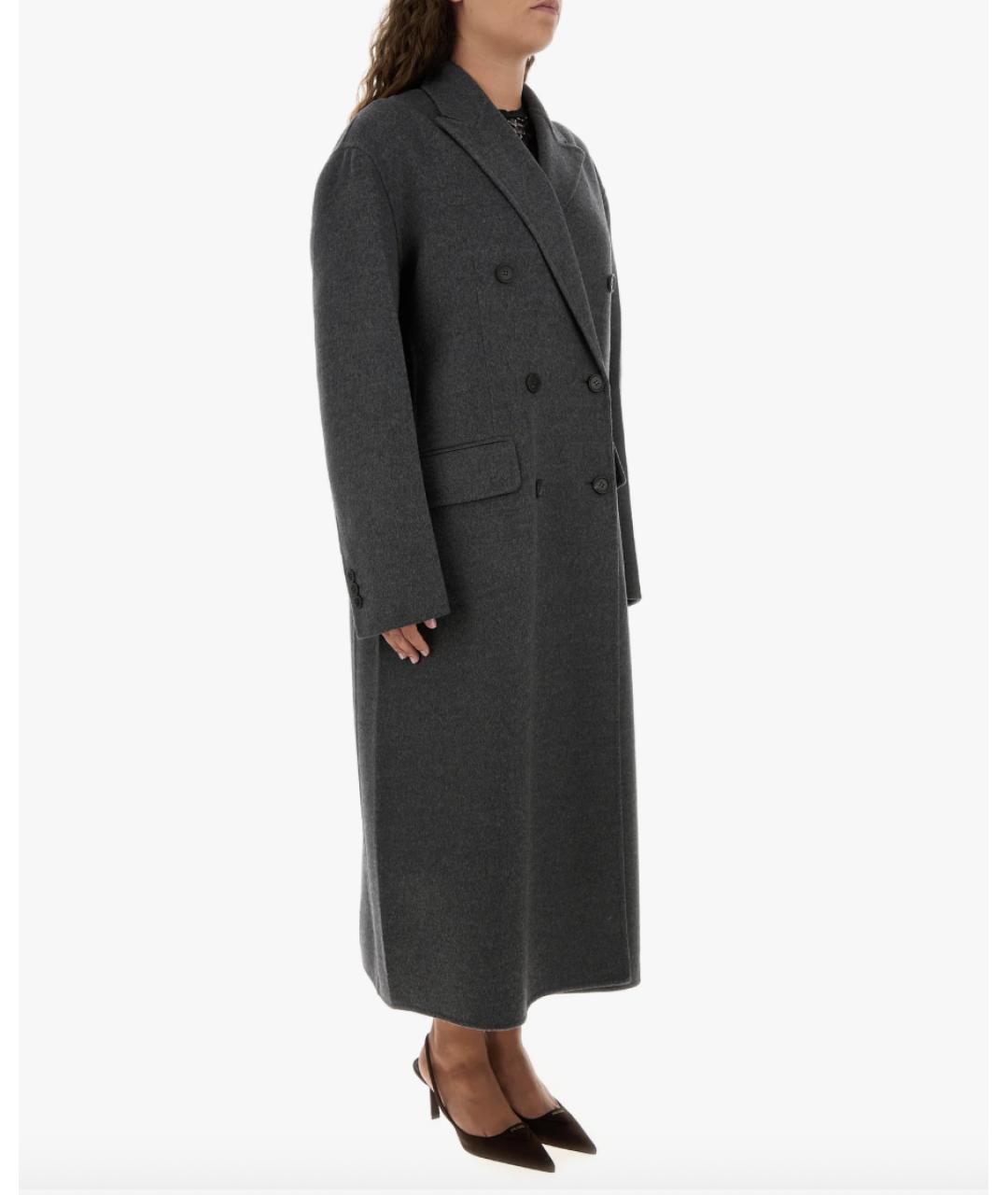 PRADA Антрацитовое шерстяное пальто, фото 4