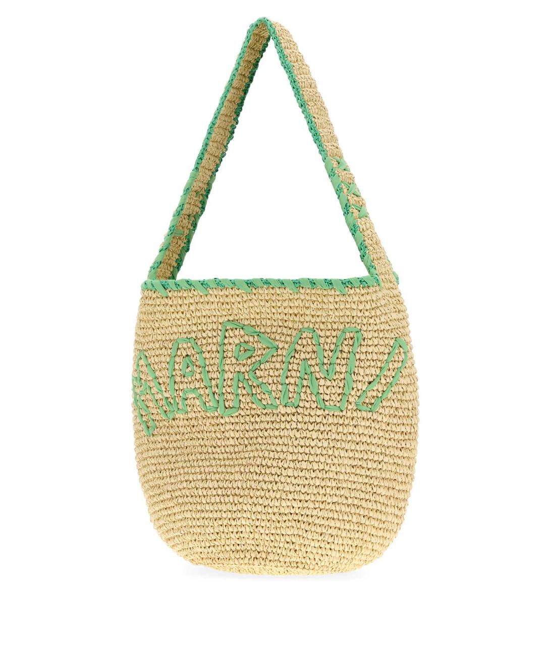 MARNI Бежевая пелетеная сумка через плечо, фото 2