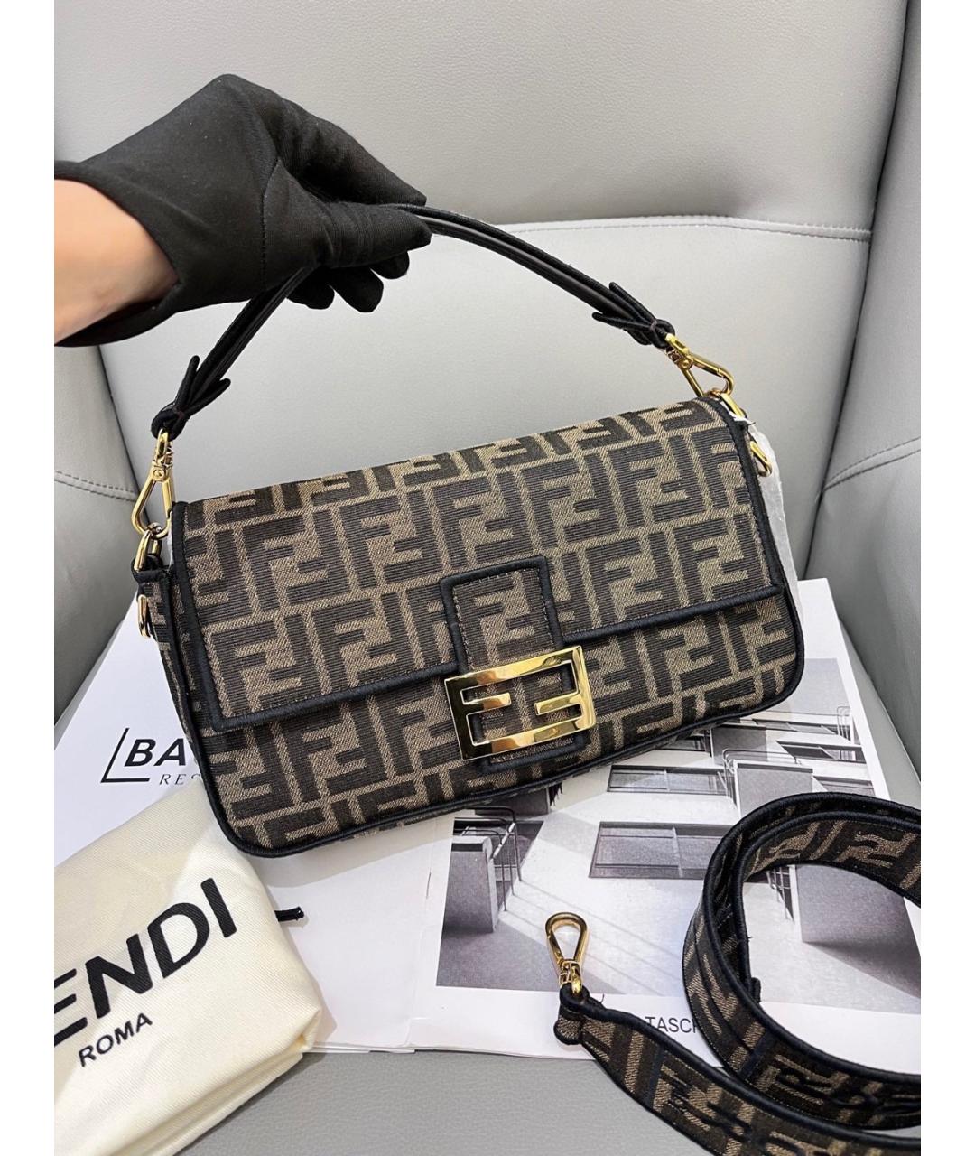 FENDI Тканевая сумка через плечо, фото 2