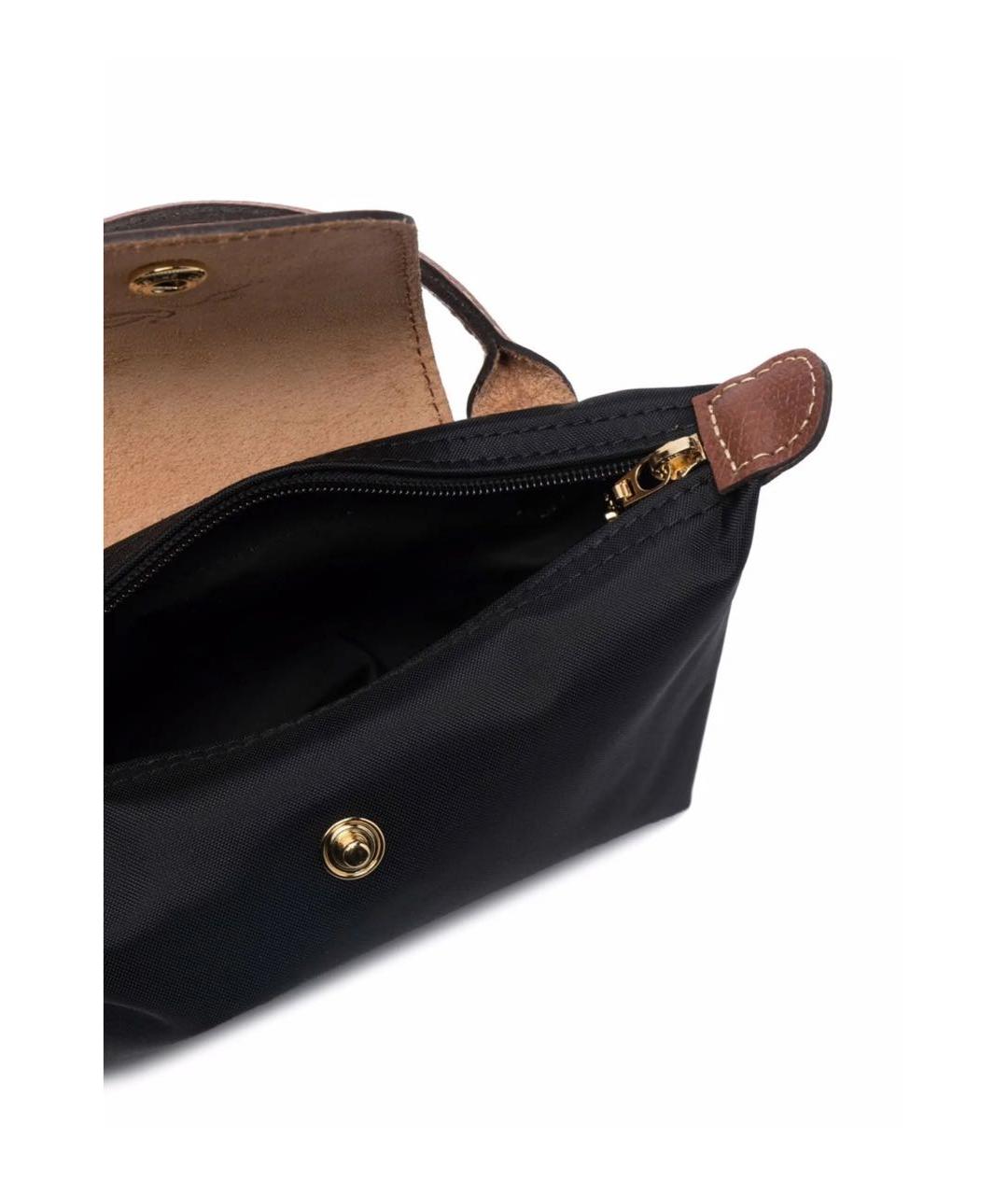 LONGCHAMP Черная синтетическая сумка с короткими ручками, фото 4