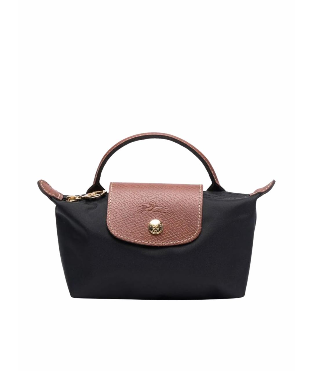 LONGCHAMP Черная синтетическая сумка с короткими ручками, фото 8