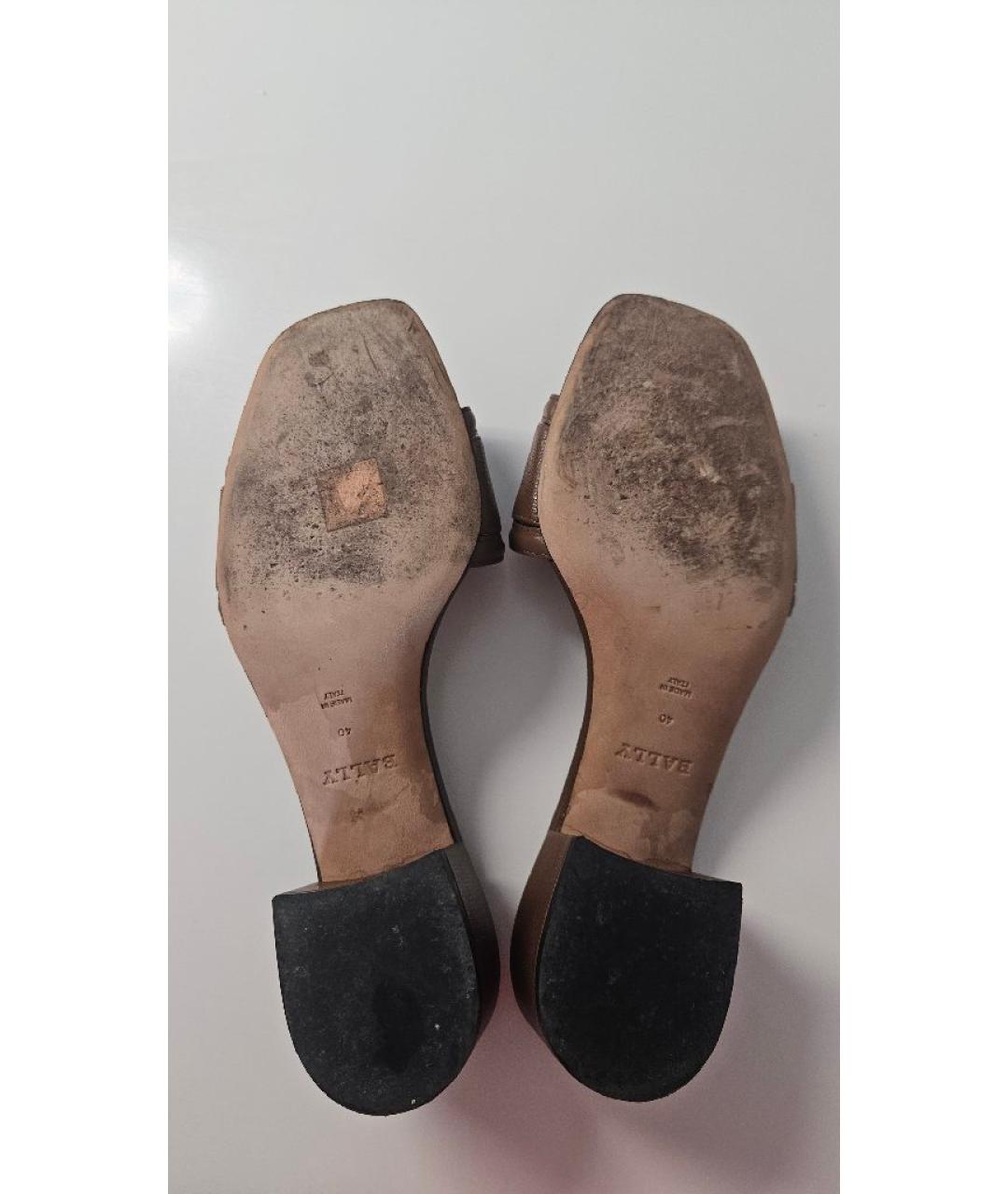 BALLY Коричневые кожаные босоножки, фото 7
