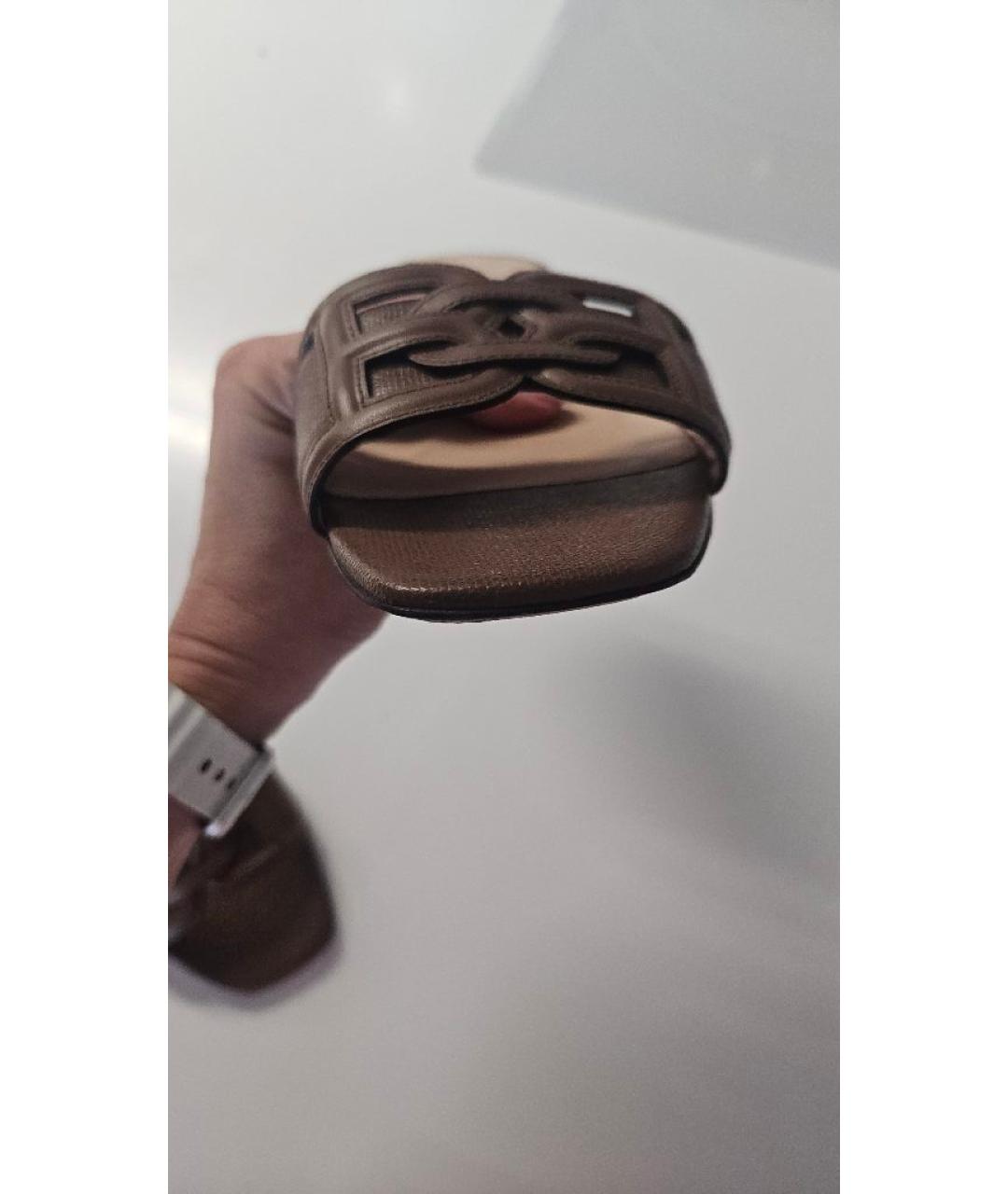 BALLY Коричневые кожаные босоножки, фото 9