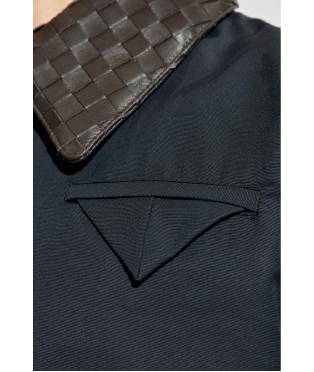 BOTTEGA VENETA Темно-синяя хлопковая куртка, фото 2