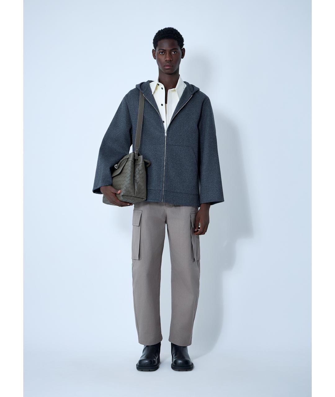 BOTTEGA VENETA Серая шерстяная куртка, фото 4
