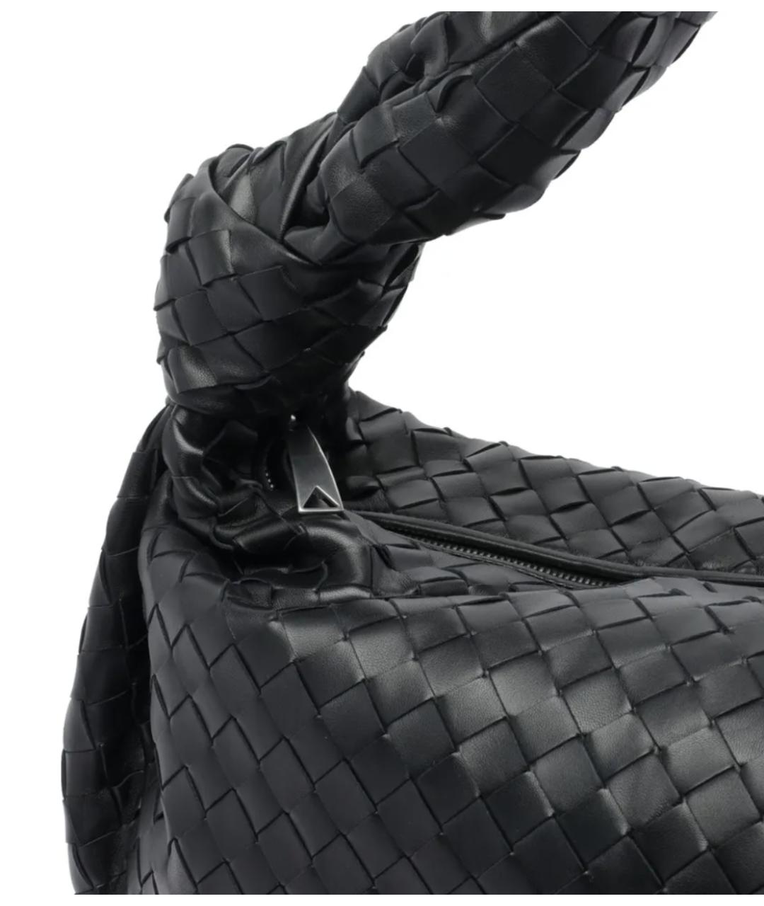 BOTTEGA VENETA Черная кожаная сумка с короткими ручками, фото 3