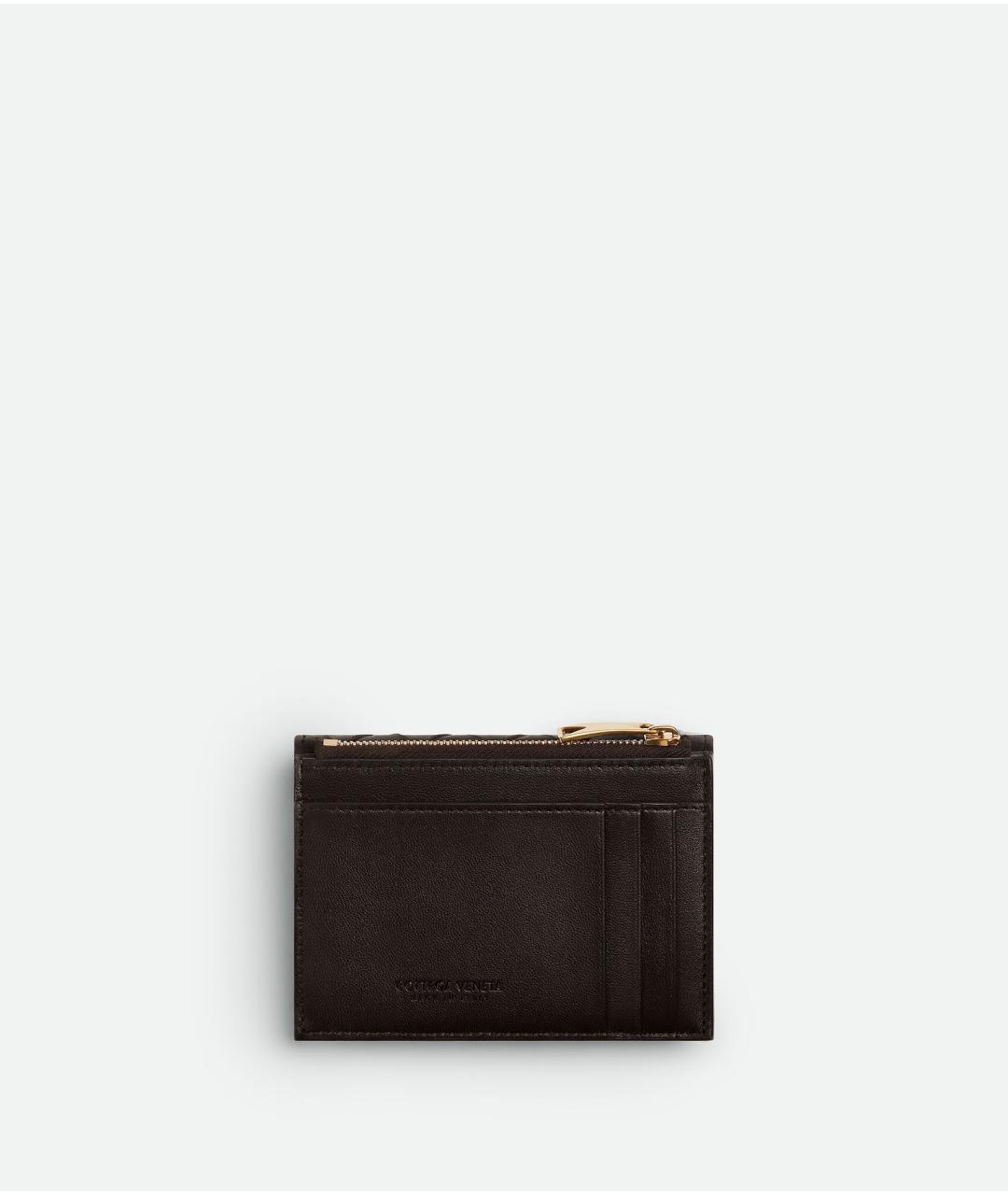 BOTTEGA VENETA Коричневый кожаный кошелек, фото 3