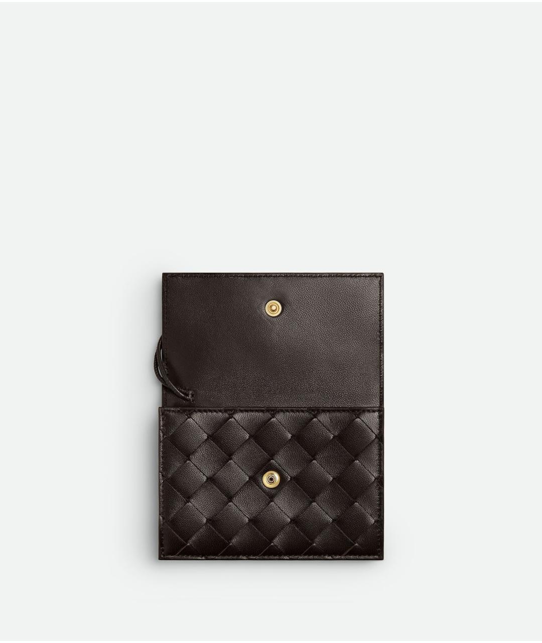 BOTTEGA VENETA Коричневый кожаный кошелек, фото 2