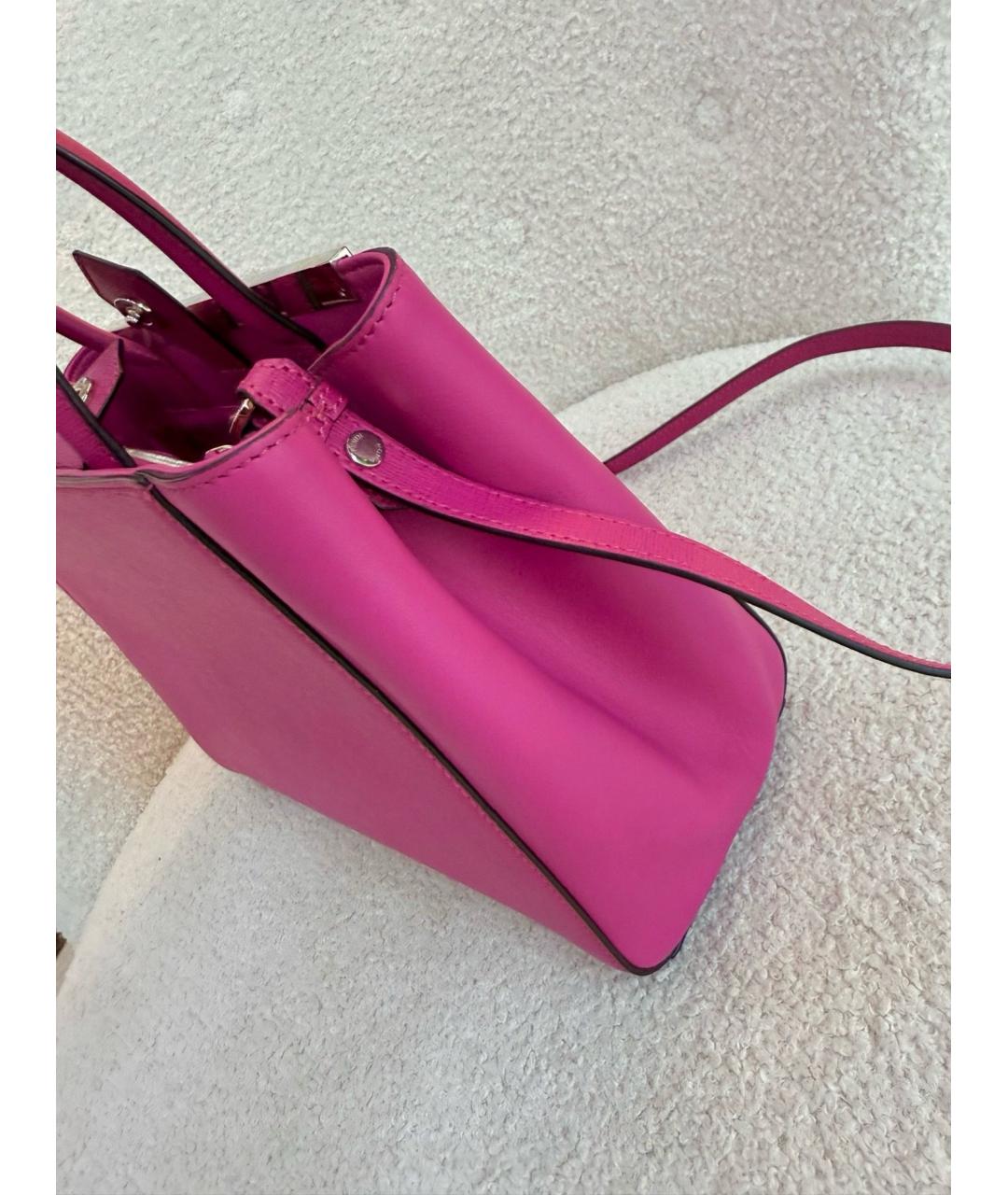 FENDI Фиолетовая кожаная сумка через плечо, фото 5