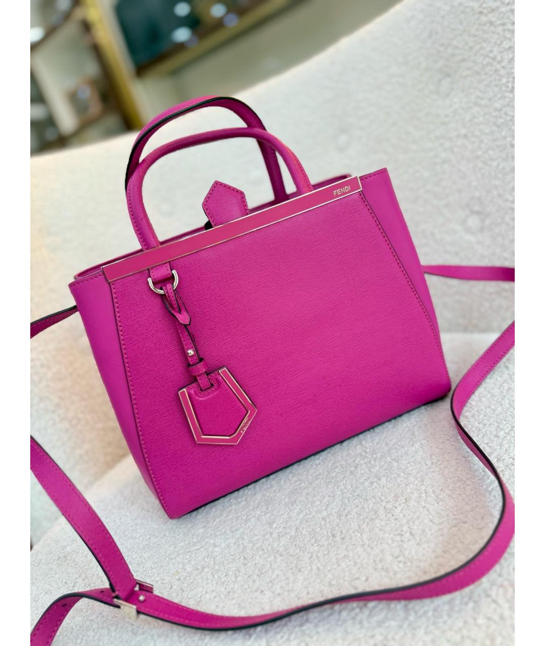FENDI Фиолетовая кожаная сумка через плечо, фото 2