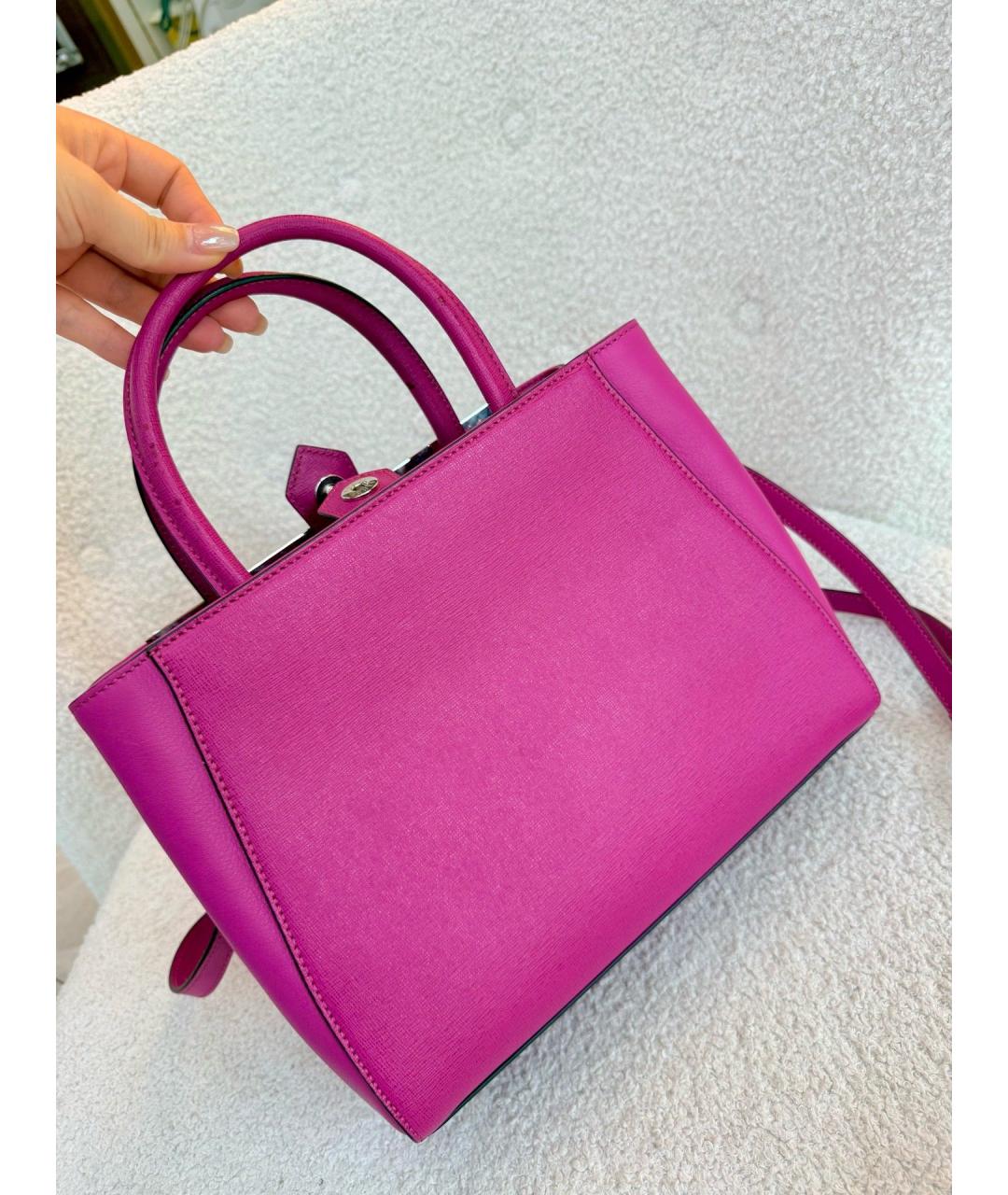 FENDI Фиолетовая кожаная сумка через плечо, фото 3