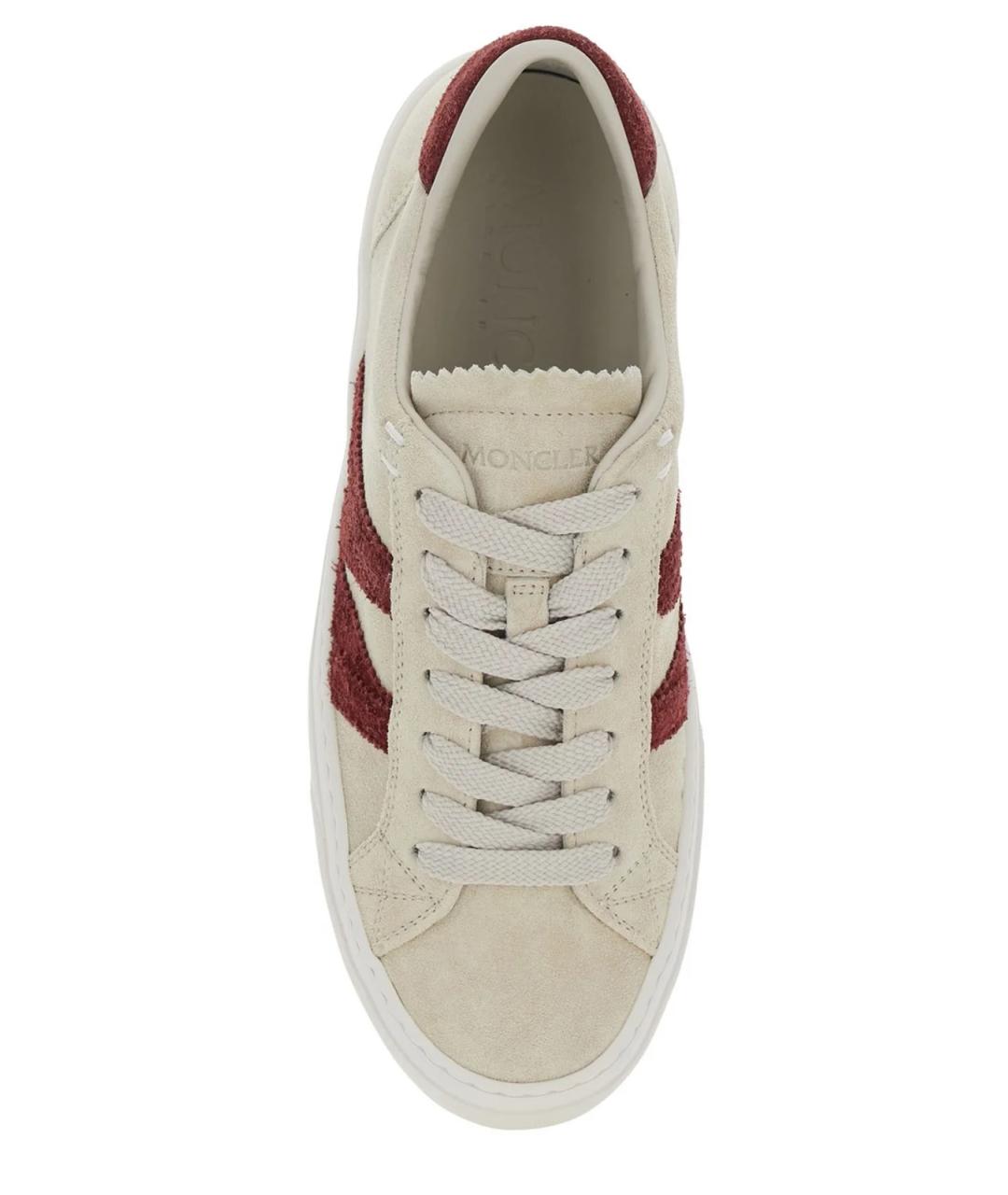 MONCLER Бежевые низкие кроссовки / кеды, фото 4