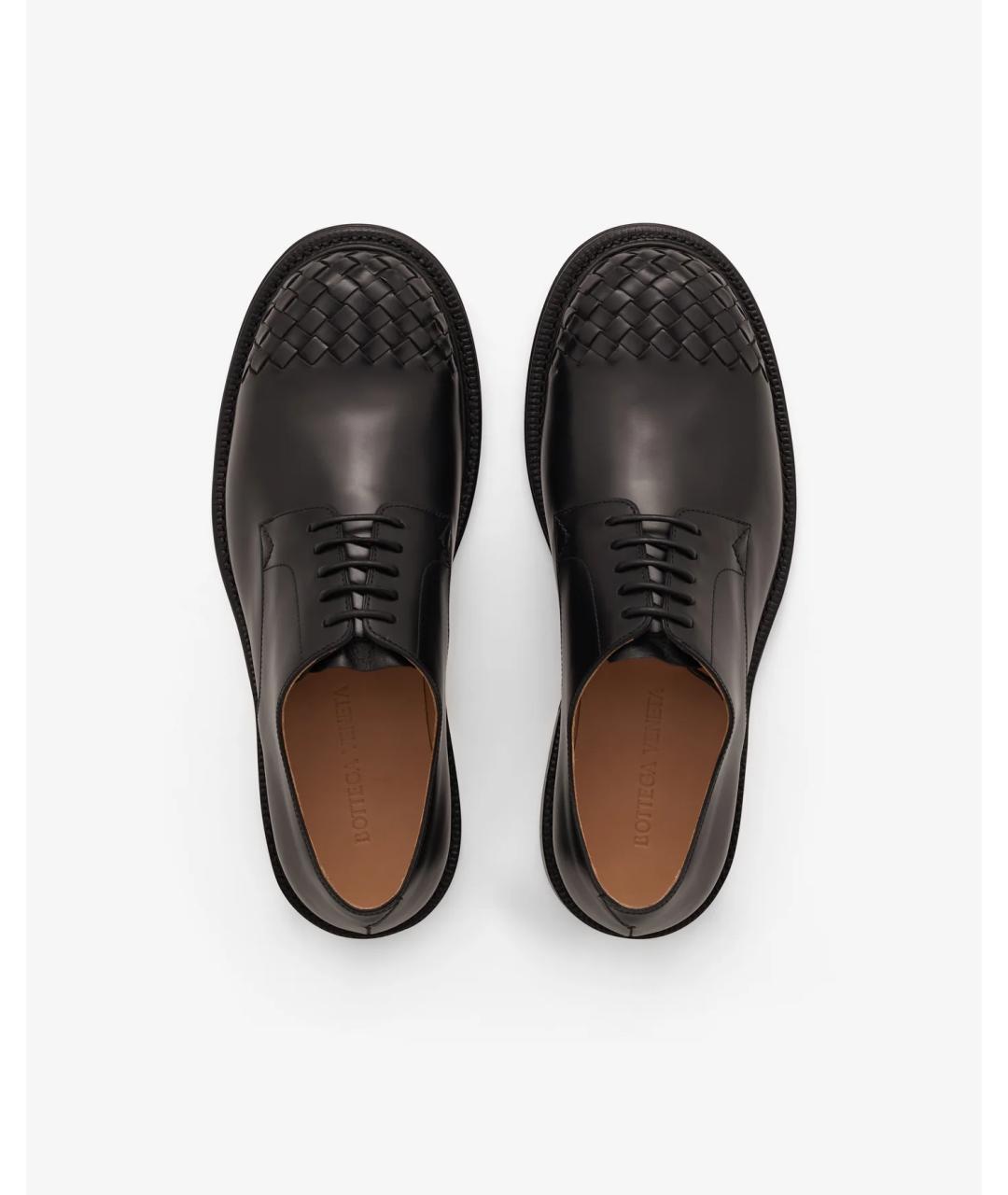 BOTTEGA VENETA Черные кожаные туфли, фото 3
