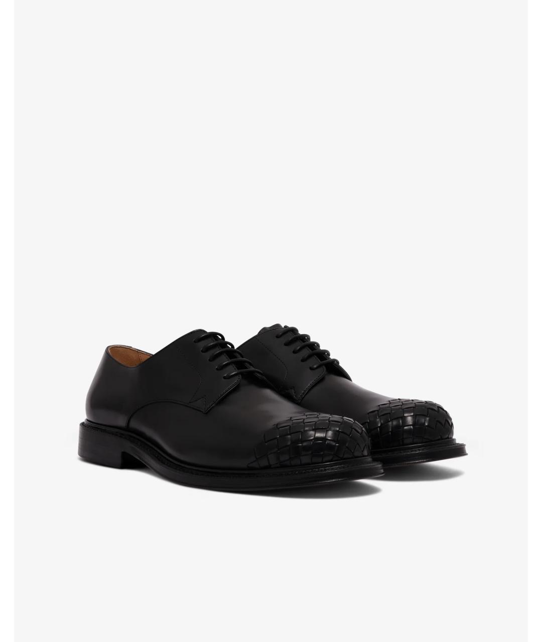 BOTTEGA VENETA Черные кожаные туфли, фото 2