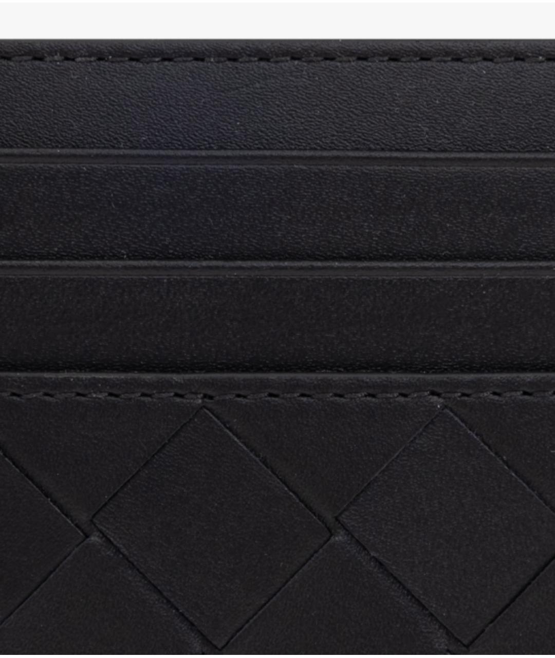 BOTTEGA VENETA Черный кожаный кардхолдер, фото 2