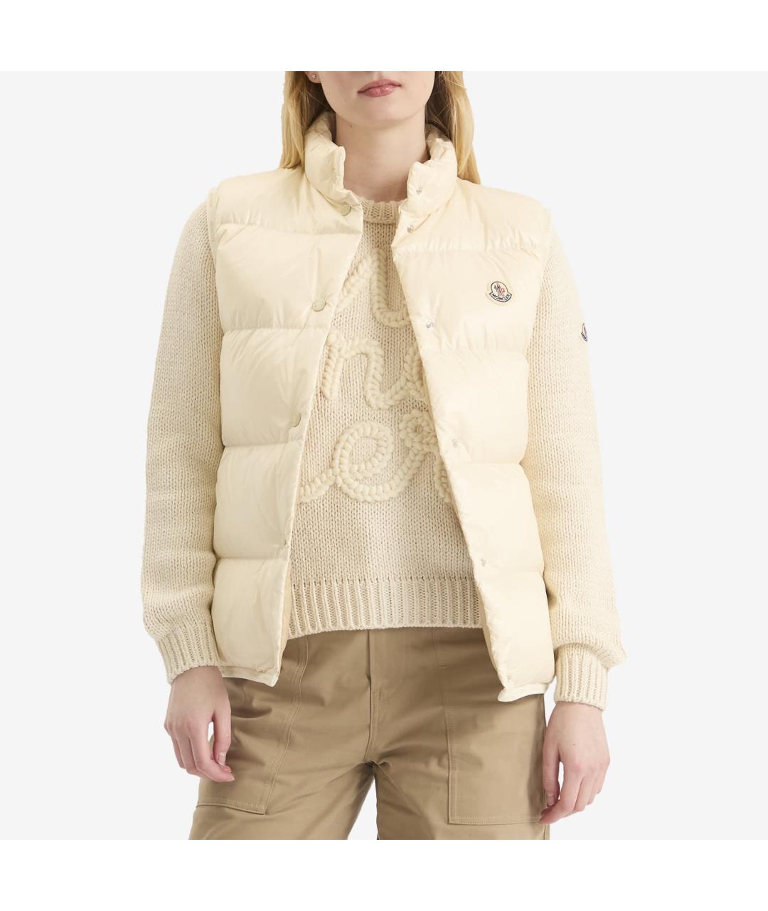 MONCLER Бежевый жилет, фото 2