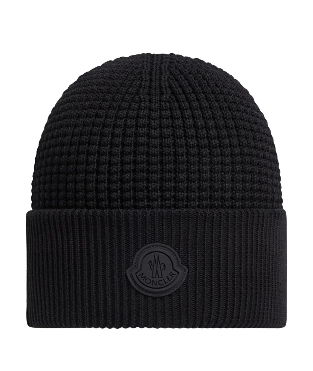 MONCLER Черная шапка, фото 1