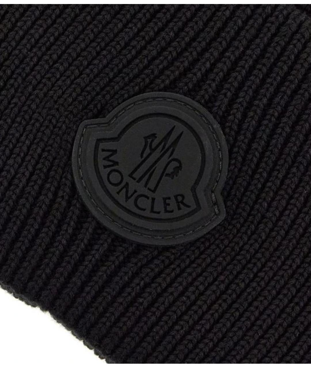 MONCLER Черная шапка, фото 3