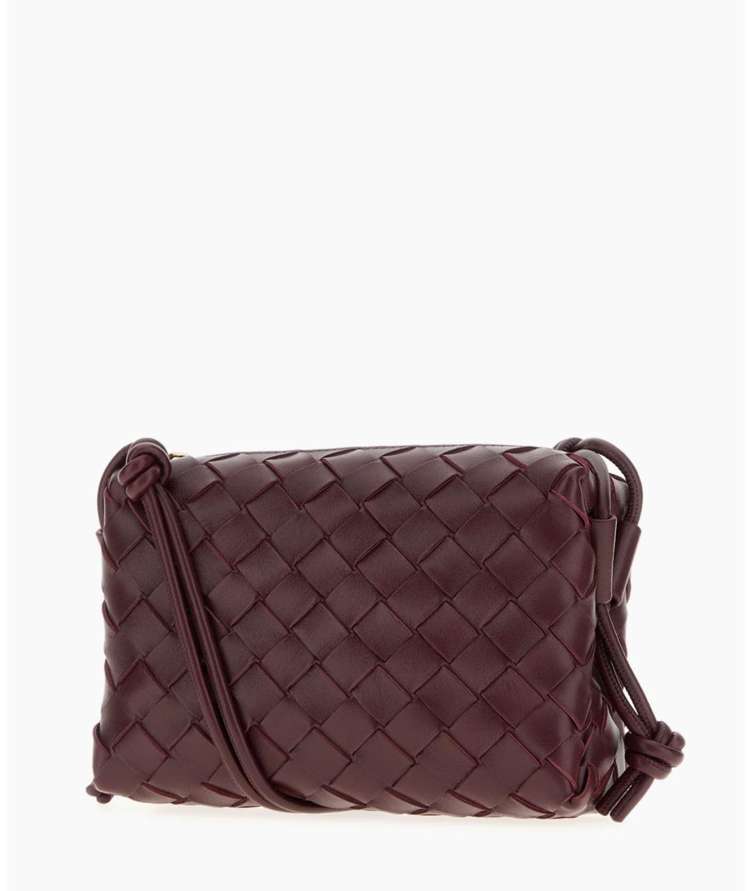BOTTEGA VENETA Бордовая кожаная сумка через плечо, фото 2