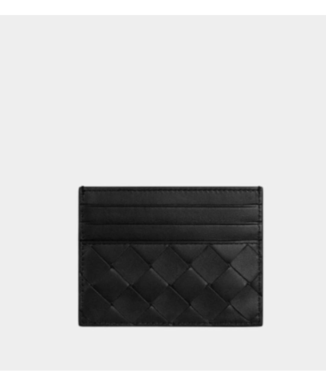 BOTTEGA VENETA Черный кожаный кардхолдер, фото 2