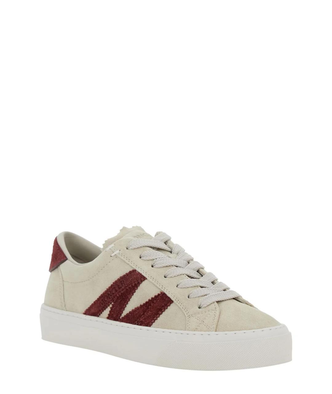 MONCLER Бежевые низкие кроссовки / кеды, фото 2